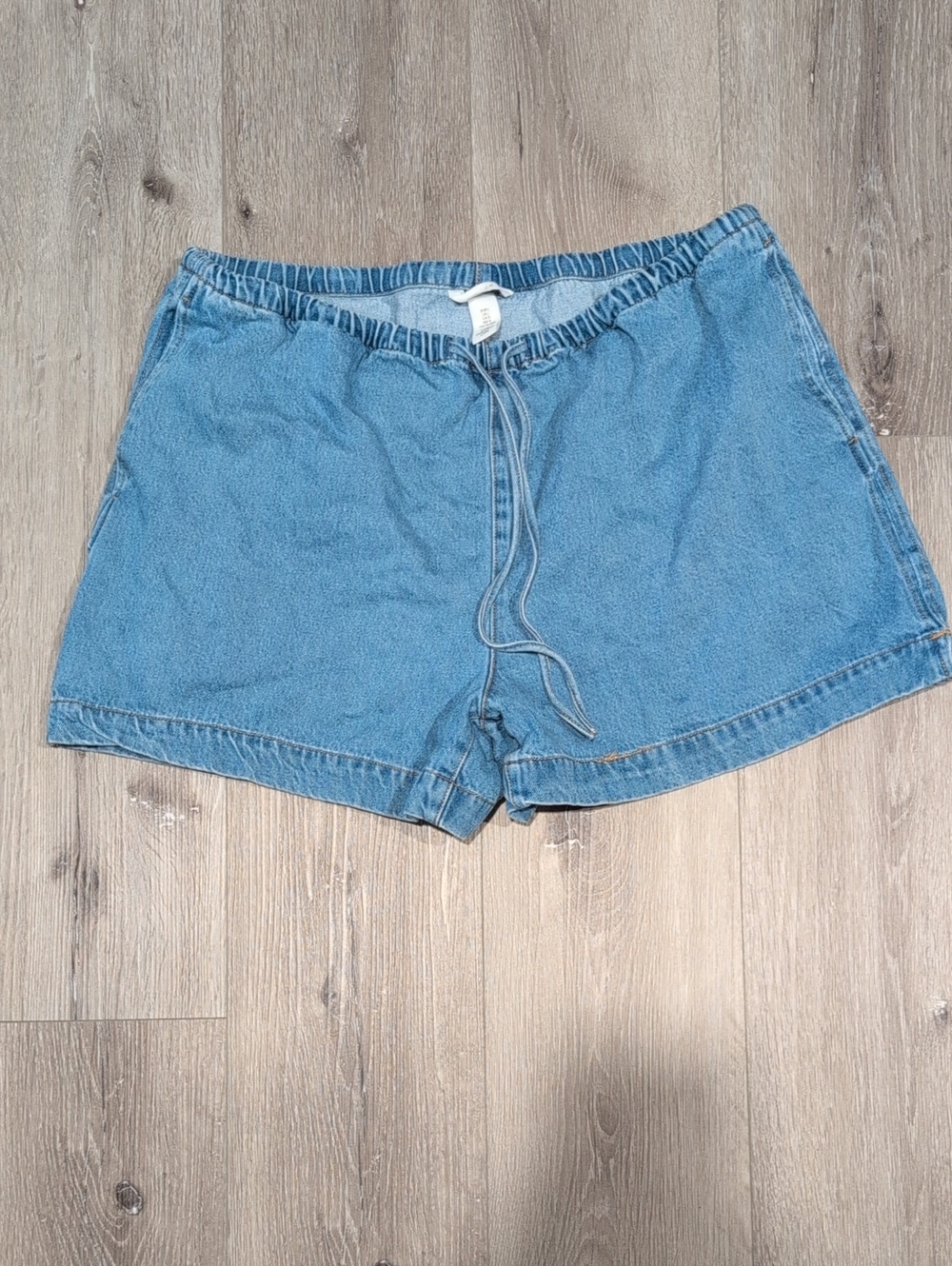 H&M Blue Denim Drawstring Women's Shorts